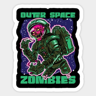 Outer Space Zombie Astronaut Sticker